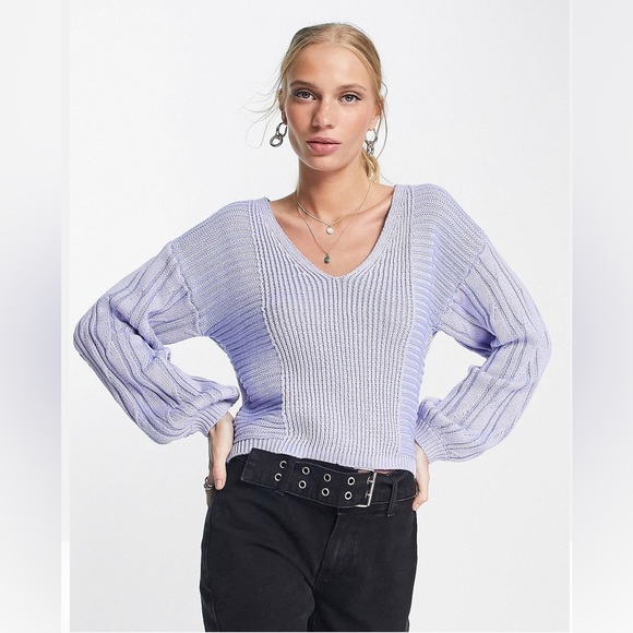 NWT Free People When It Rains Dropped Shoulder Sweater - Picture 1 of 7